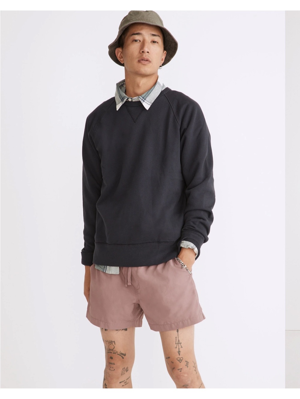 Madewell 4 1/2" (Re)sourced Everywear Shorts Frosty Mauve